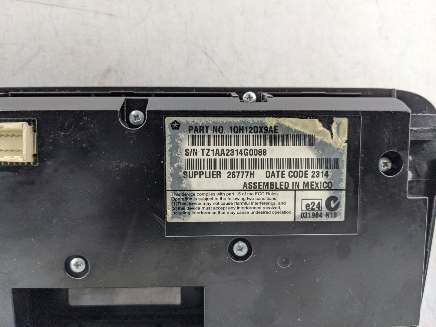2011-2014 Dodge Charger Climate Control Module Temperature AC/Heater Replacement P/N:1QH12DX9AE Fits Fits 2011 2012 2013 201