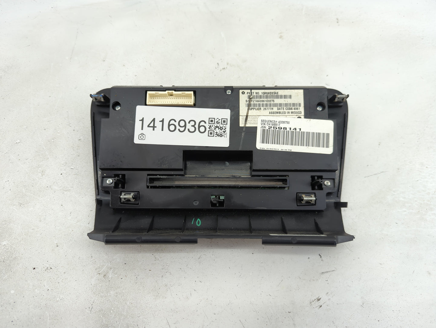 2011-2014 Dodge Charger Climate Control Module Temperature AC/Heater Replacement P/N:1QH08DX9AE Fits Fits 2011 2012 2013 201