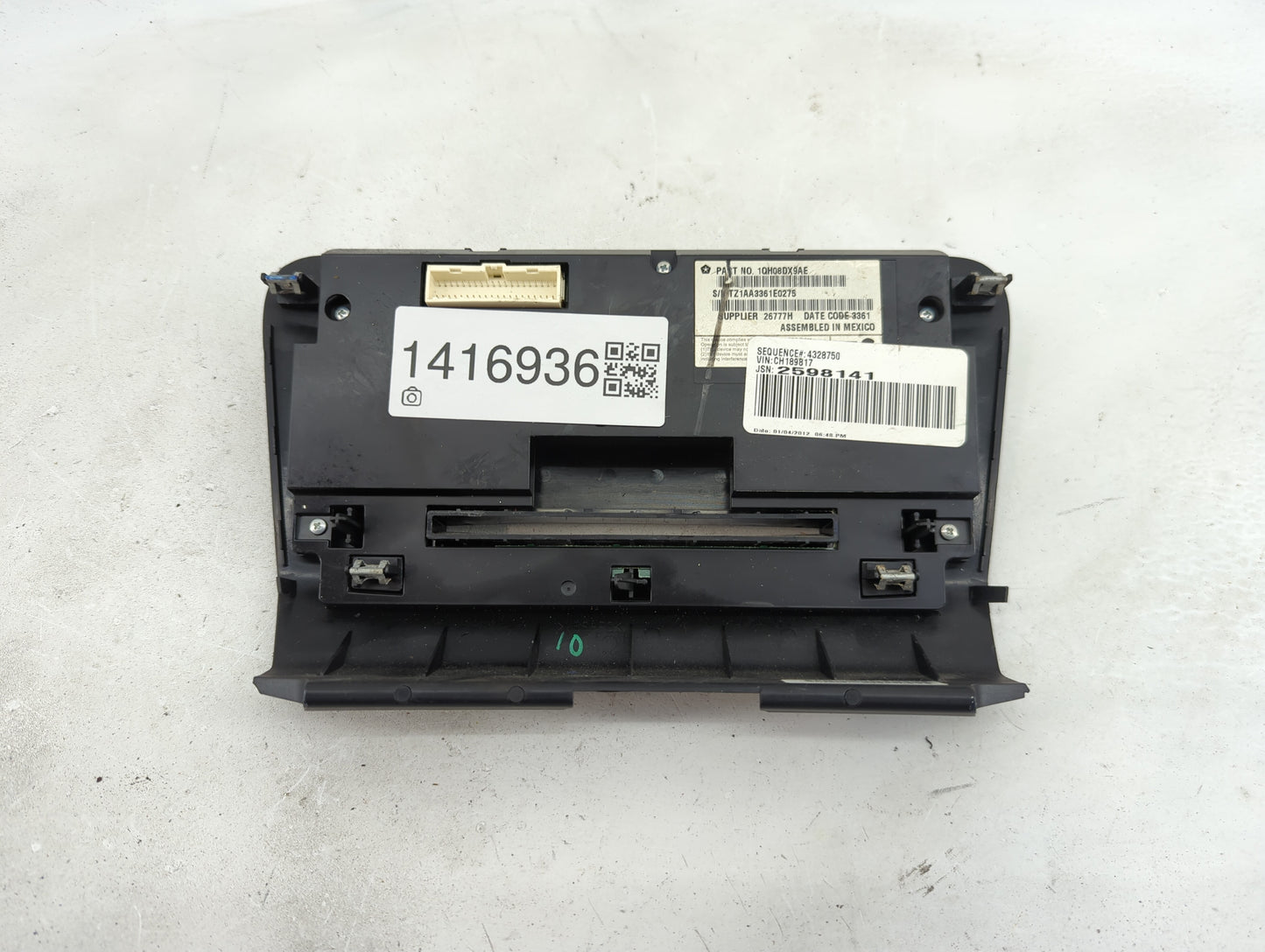 2011-2014 Dodge Charger Climate Control Module Temperature AC/Heater Replacement P/N:1QH08DX9AE Fits Fits 2011 2012 2013 201