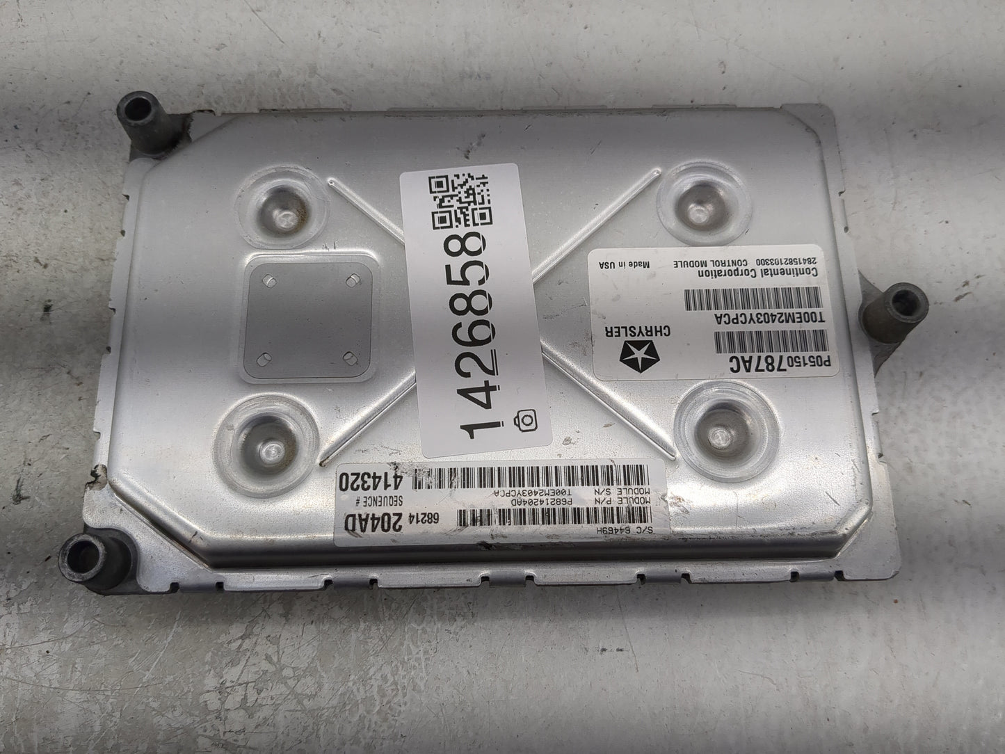 2014 Dodge Charger PCM Engine Control Computer ECU ECM PCU OEM P/N:P05150787AC Fits OEM Used Auto Parts - Oemusedautoparts1.