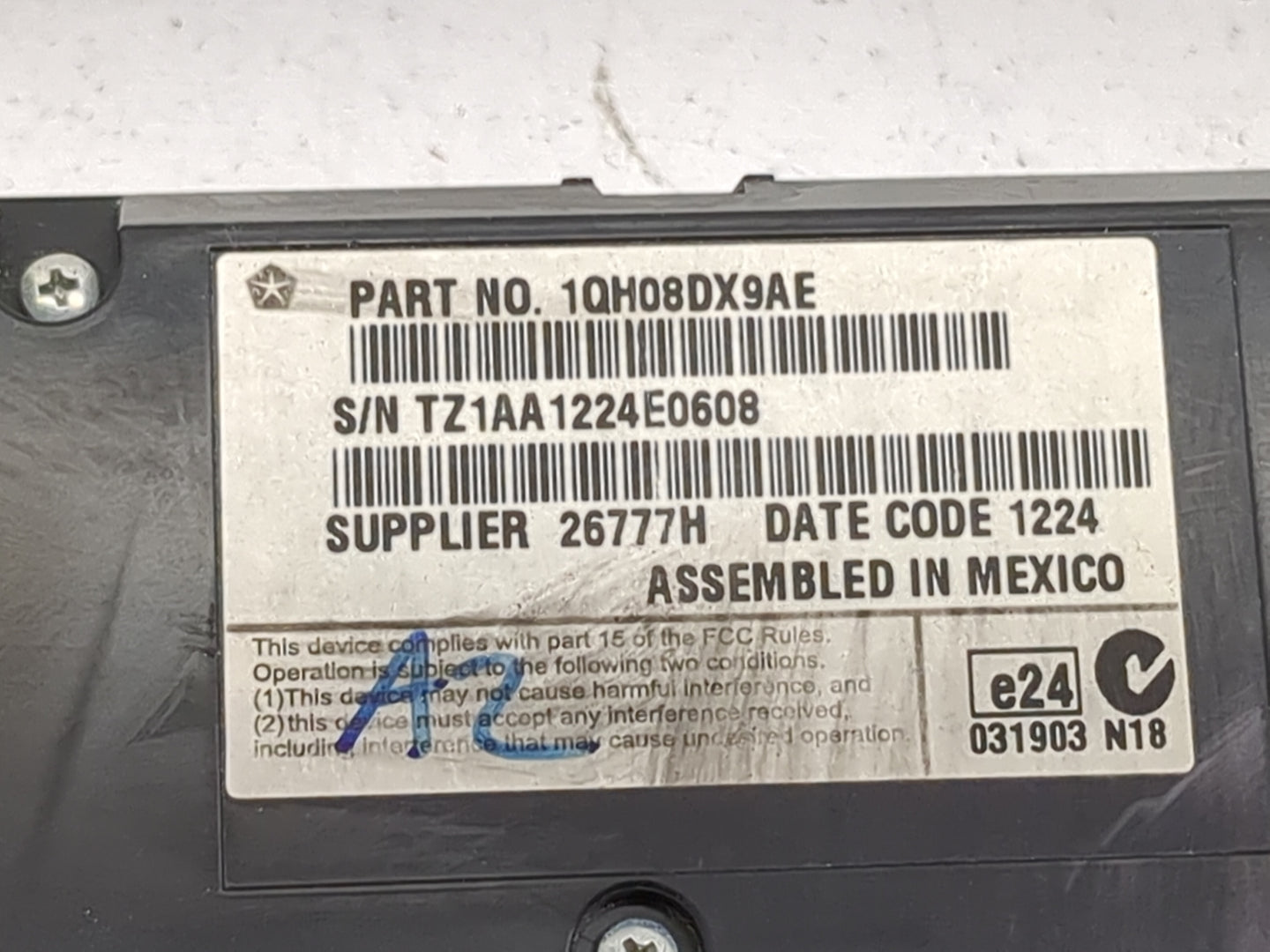 2011-2014 Dodge Charger Climate Control Module Temperature AC/Heater Replacement P/N:1QH08DX9AE Fits Fits 2011 2012 2013 201