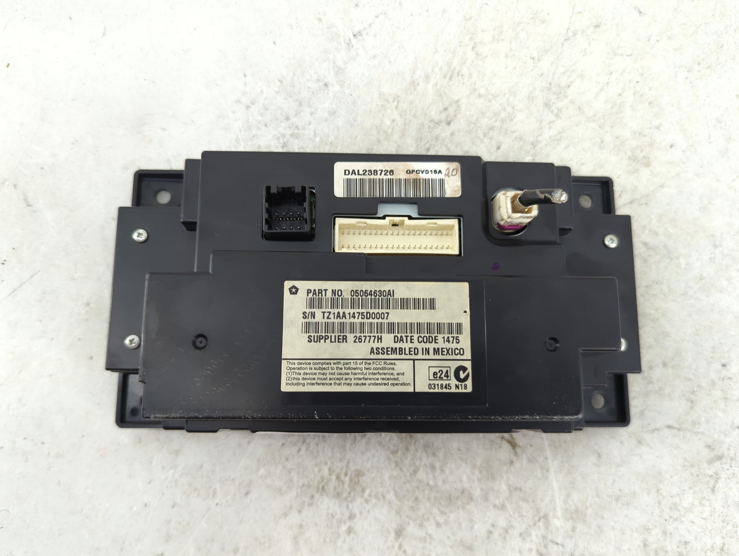 2013-2014 Dodge Charger Climate Control Module Temperature AC/Heater Replacement P/N:05064630AI TZ1AA1475D0007 Fits Fits 201