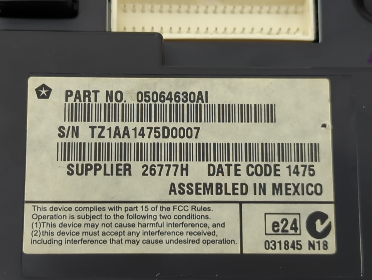 2013-2014 Dodge Charger Climate Control Module Temperature AC/Heater Replacement P/N:05064630AI TZ1AA1475D0007 Fits Fits 201