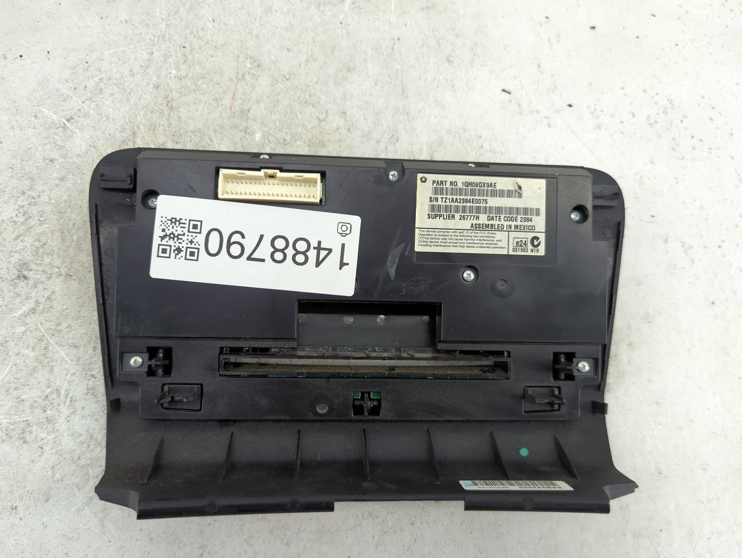 2013-2014 Dodge Charger Climate Control Module Temperature AC/Heater Replacement P/N:1QH08DX9AE Fits Fits 2013 2014 OEM Used