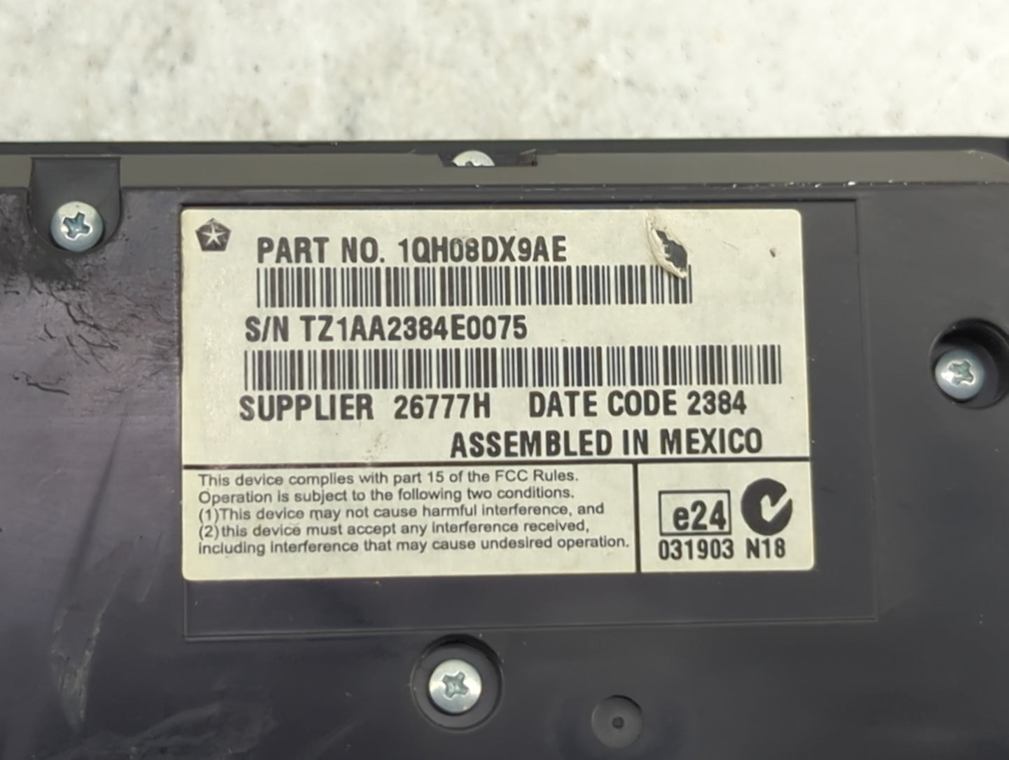 2013-2014 Dodge Charger Climate Control Module Temperature AC/Heater Replacement P/N:1QH08DX9AE Fits Fits 2013 2014 OEM Used