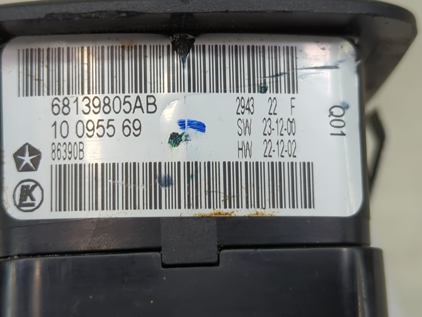 2011-2014 Dodge Charger Master Power Window Switch Replacement Driver Side Left P/N:68139805AB 1009 55 69 Fits OEM Used Auto