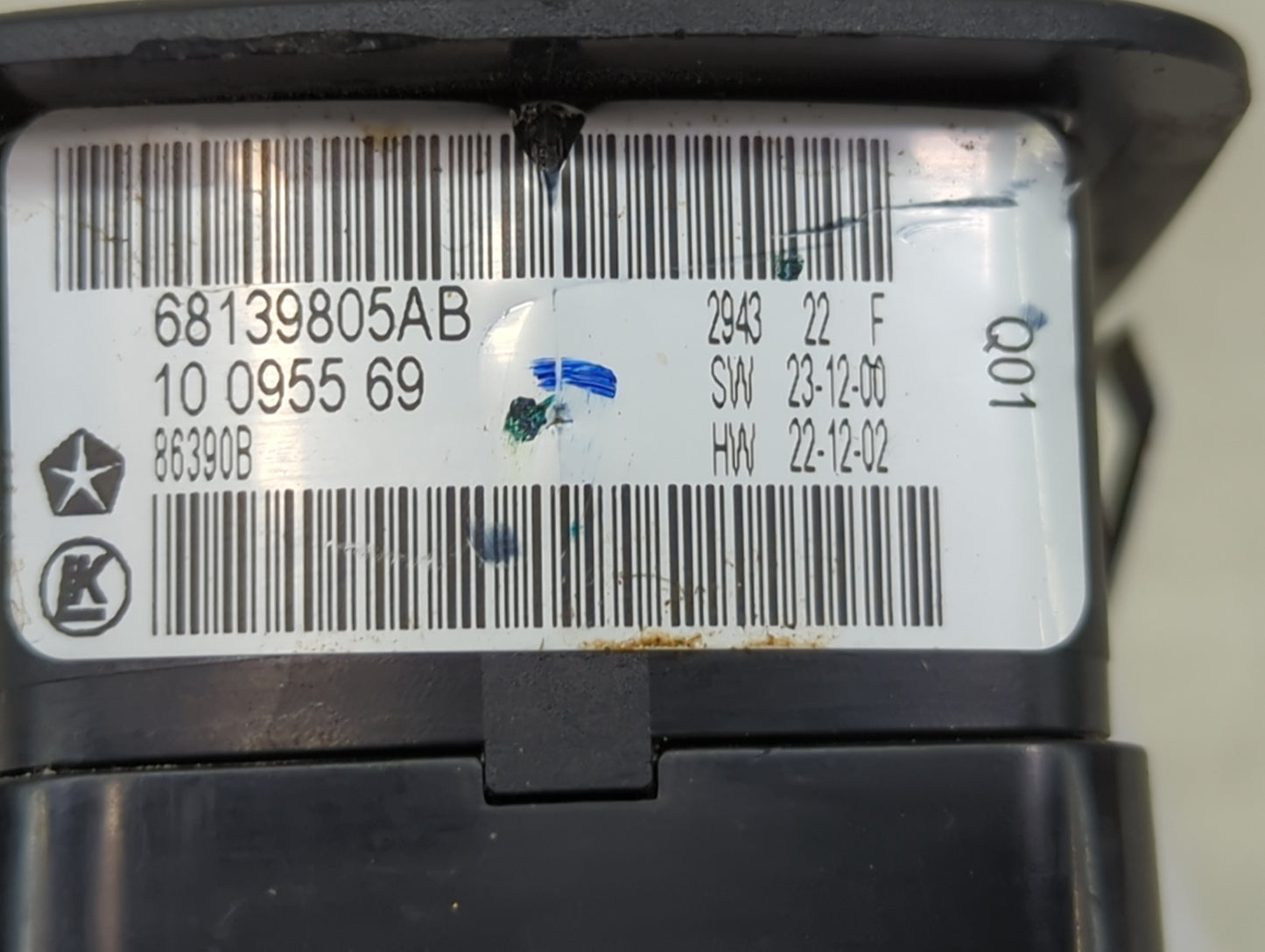 2011-2014 Dodge Charger Master Power Window Switch Replacement Driver Side Left P/N:68139805AB 1009 55 69 Fits OEM Used Auto