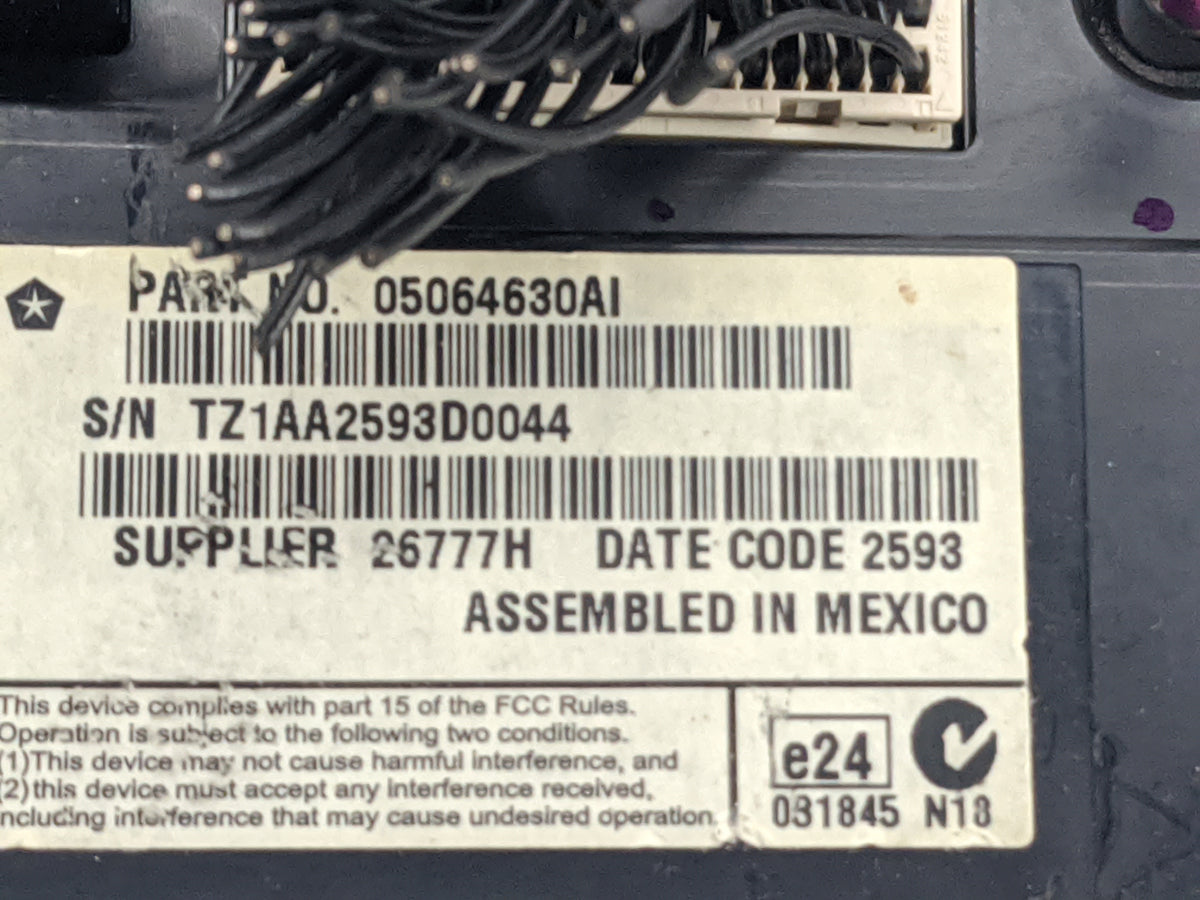 2011-2014 Dodge Charger Information Radio Display Screen 1509072 - Oemusedautoparts1.com