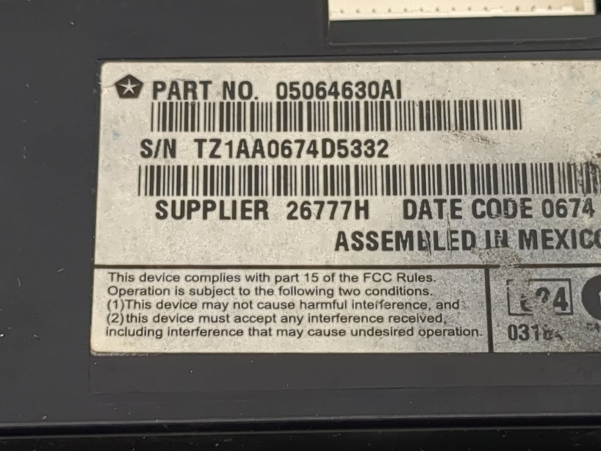 2011-2014 Dodge Charger Information Radio Display Screen 1512009 - Oemusedautoparts1.com