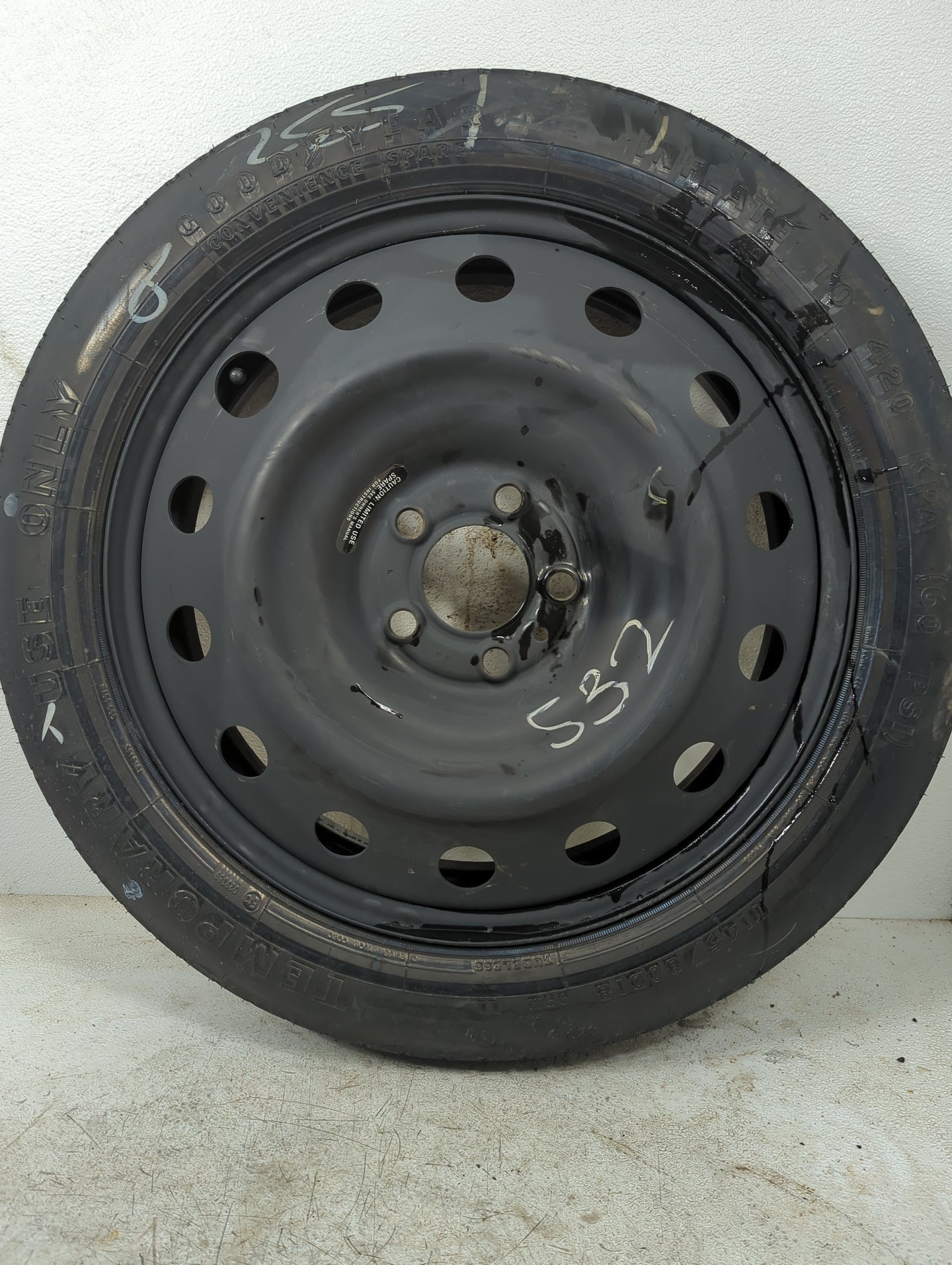 2014 Dodge Charger Spare Donut Tire Wheel Rim Oem - Oemusedautoparts1.com