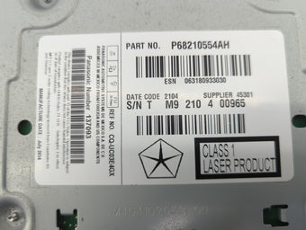 compare product 2013-2014 Dodge Charger Radio AM FM Cd Player Receiver Replacement P/N:P68210554AH Fits Fits 2013 2014 OEM Used Auto Parts