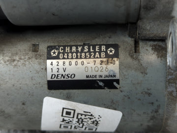 2007-2022 Dodge Charger Car Starter Motor Solenoid OEM P/N:04801852AB 428000-7210 Fits OEM Used Auto Parts