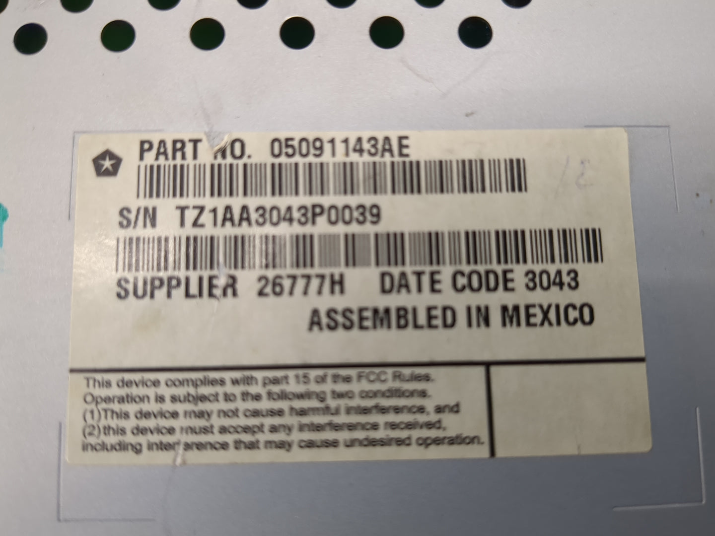 2013-2016 Dodge Dart Information Display Screen - Oemusedautoparts1.com
