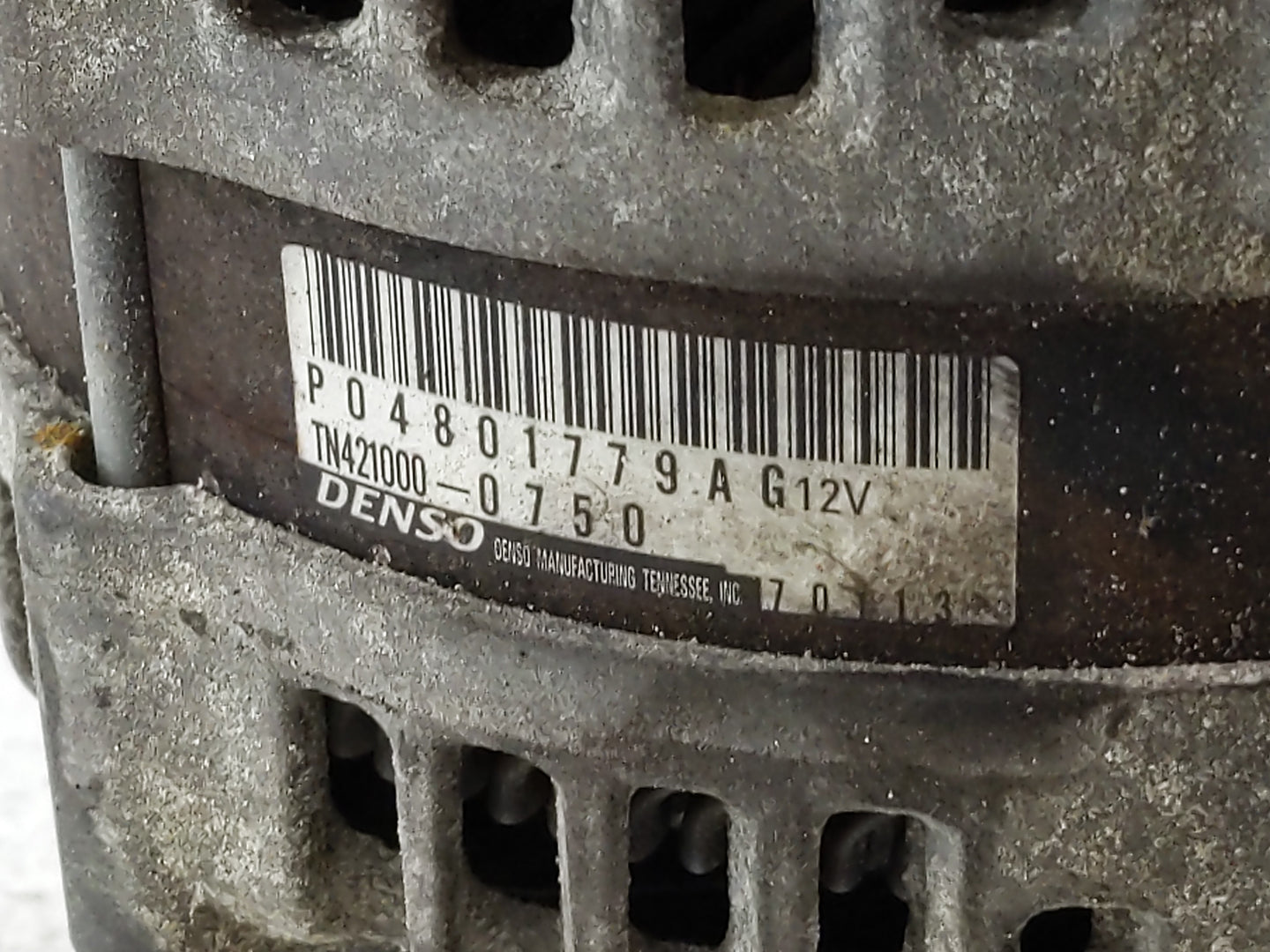 2011-2015 Dodge Durango Alternator Replacement Generator Charging Assembly Engine OEM P/N:P04801779AG Fits OEM Used Auto Par