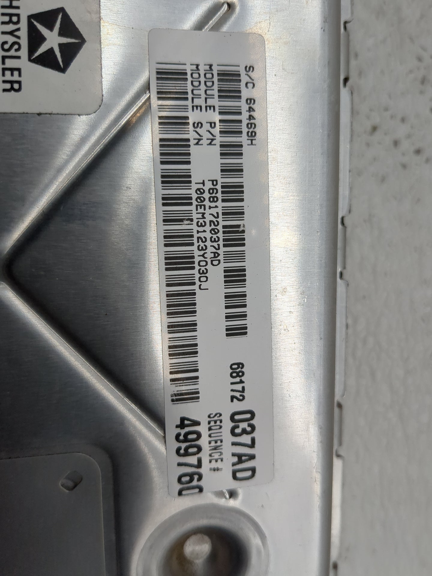2014 Dodge Durango PCM Engine Control Computer ECU ECM PCU OEM P/N:68172037AD Fits OEM Used Auto Parts - Oemusedautoparts1.c