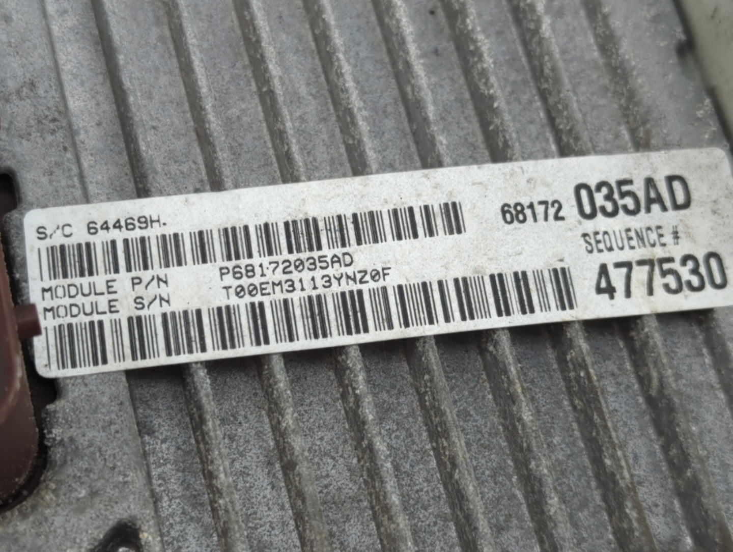 2014 Dodge Durango PCM Engine Control Computer ECU ECM PCU OEM P/N:68172035AD Fits OEM Used Auto Parts - Oemusedautoparts1.c