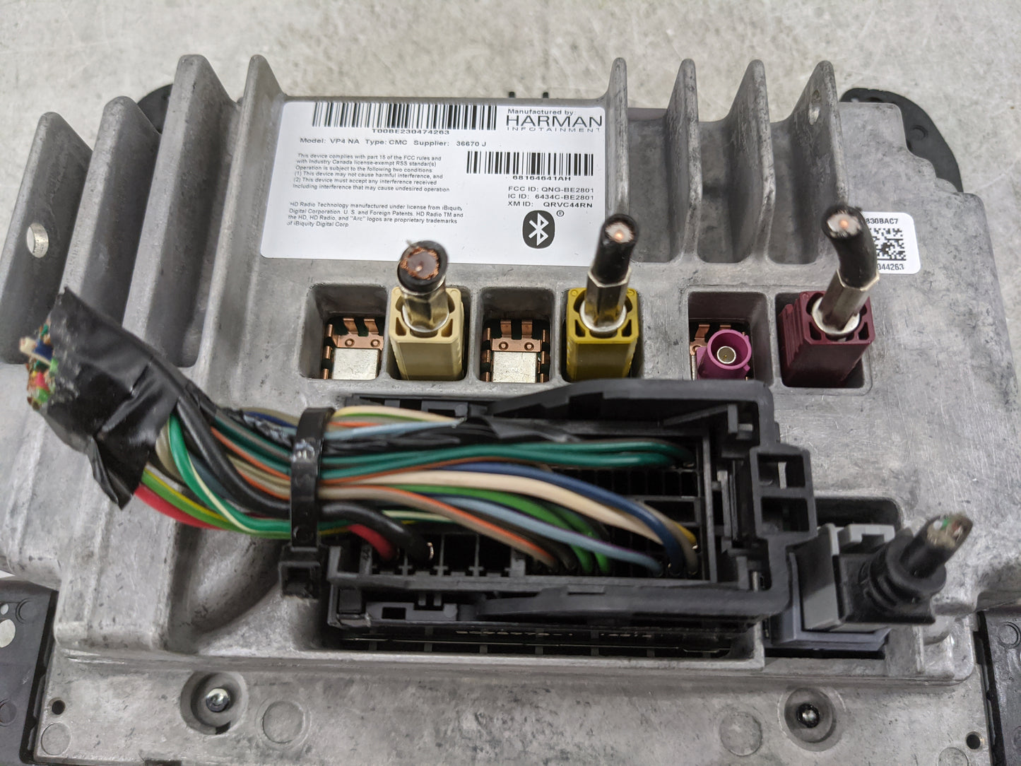 2014 Dodge Durango Radio AM FM Cd Player Receiver Replacement P/N:T00BE230474263 68164641AH, QNG-BE2801, 6434C-BE2801 Fits O