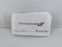 2014 Dodge Durango Owners Manual Book Guide P/N:14W001-126-AD OEM Used Auto Parts - Oemusedautoparts1.com