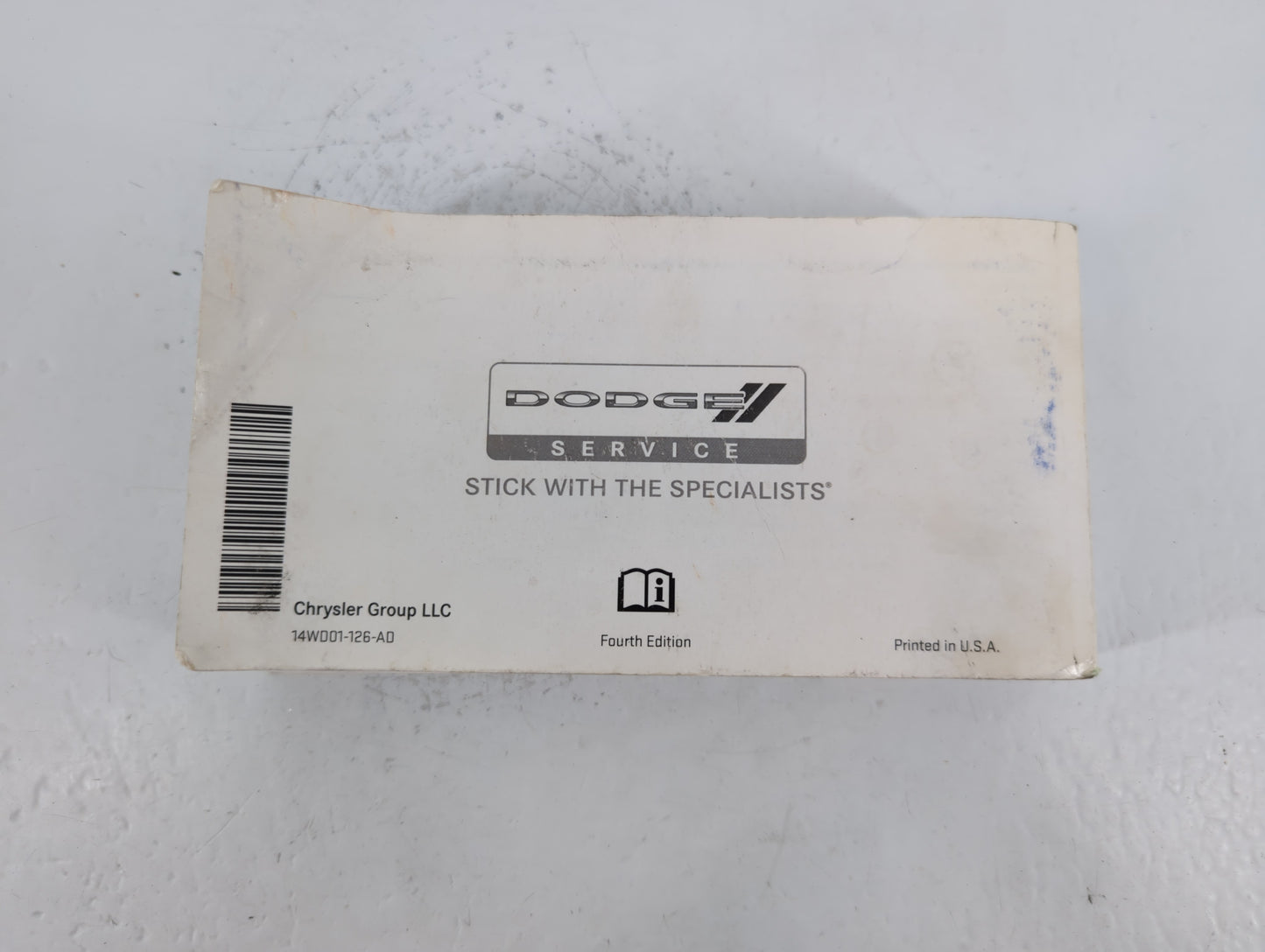 2014 Dodge Durango Owners Manual Book Guide P/N:14W001-126-AD OEM Used Auto Parts - Oemusedautoparts1.com