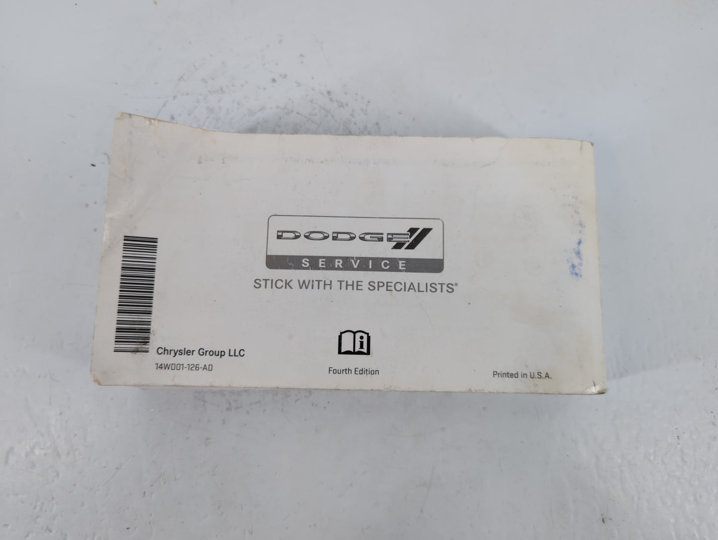 2014 Dodge Durango Owners Manual Book Guide P/N:14W001-126-AD OEM Used Auto Parts - Oemusedautoparts1.com
