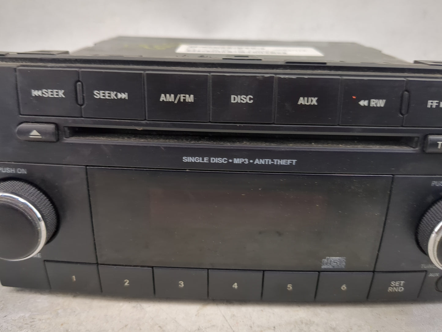 2012-2020 Dodge Grand Caravan Radio AM FM Cd Player Receiver Replacement P/N:P05091301AC Fits OEM Used Auto Parts - Oemuseda