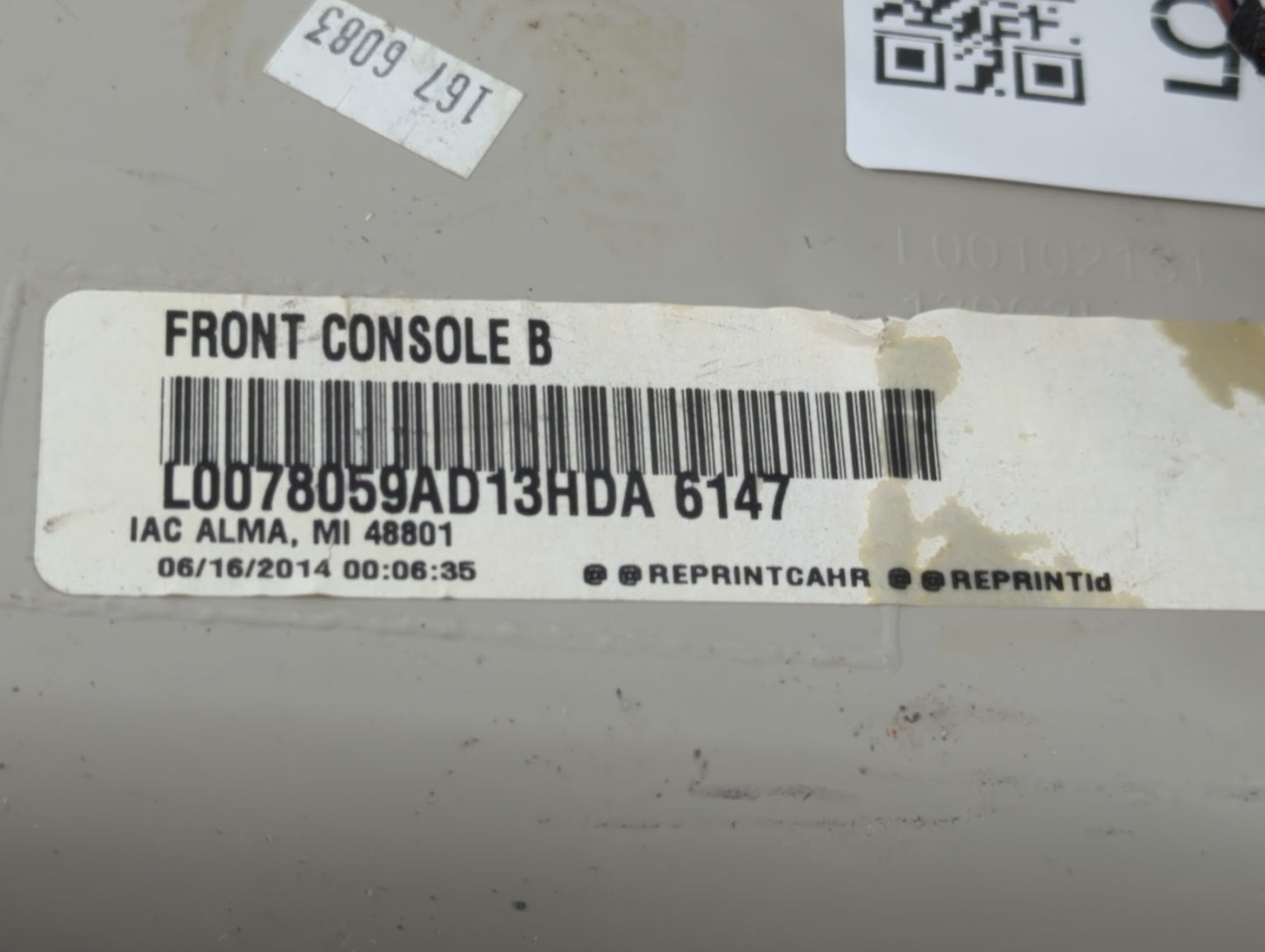 2014 Dodge Grand Caravan Overhead Roof Console - Oemusedautoparts1.com