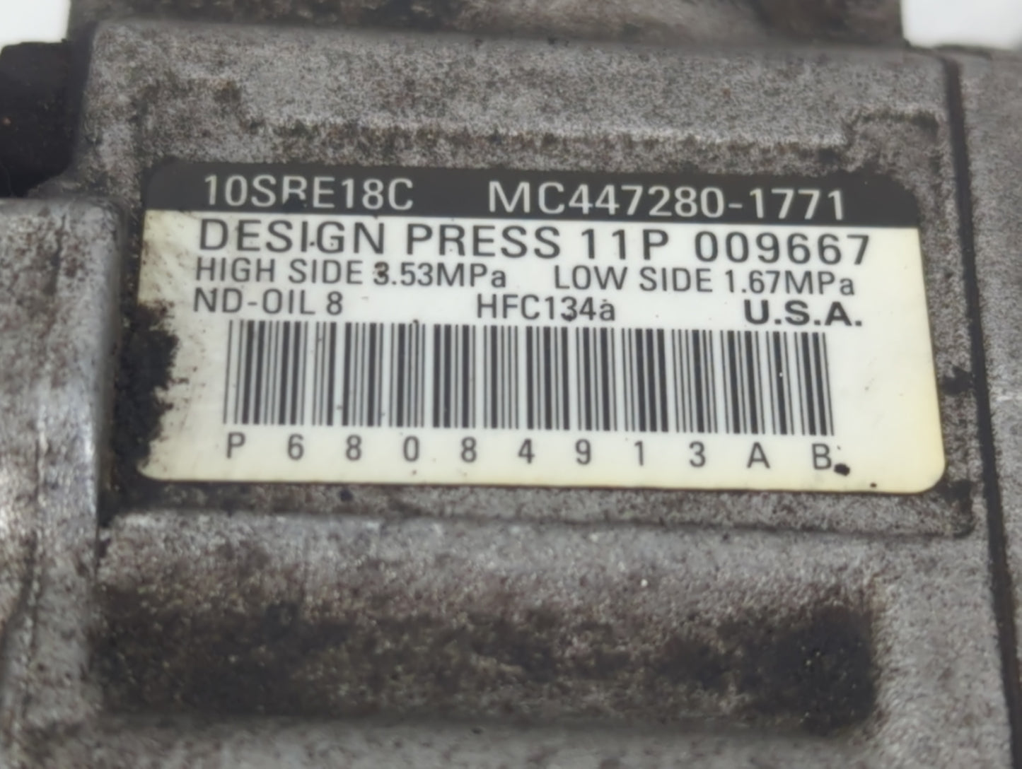 2011-2019 Dodge Journey Air Conditioning A/c Ac Compressor Oem - Oemusedautoparts1.com