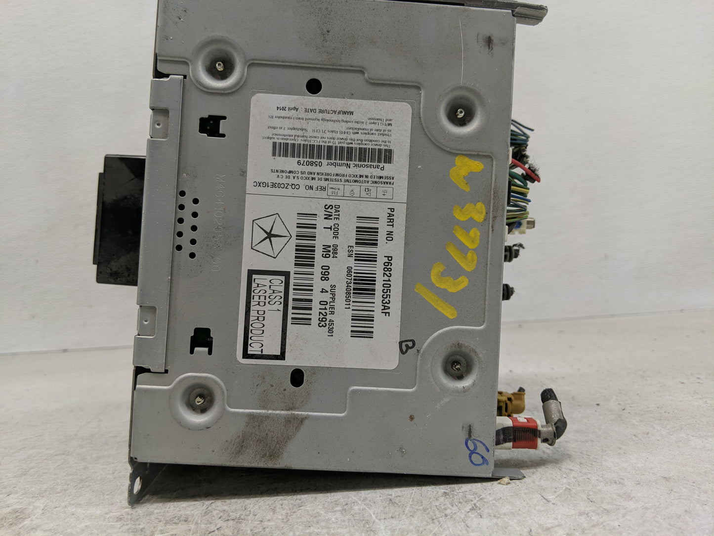 2014 Dodge Journey Radio AM FM Cd Player Receiver Replacement P/N:P68210553AF Fits OEM Used Auto Parts - Oemusedautoparts1.c