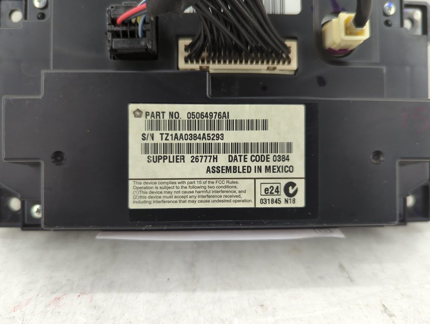 2014 Dodge Journey Radio AM FM Cd Player Receiver Replacement P/N:05064976AI Fits OEM Used Auto Parts - Oemusedautoparts1.co