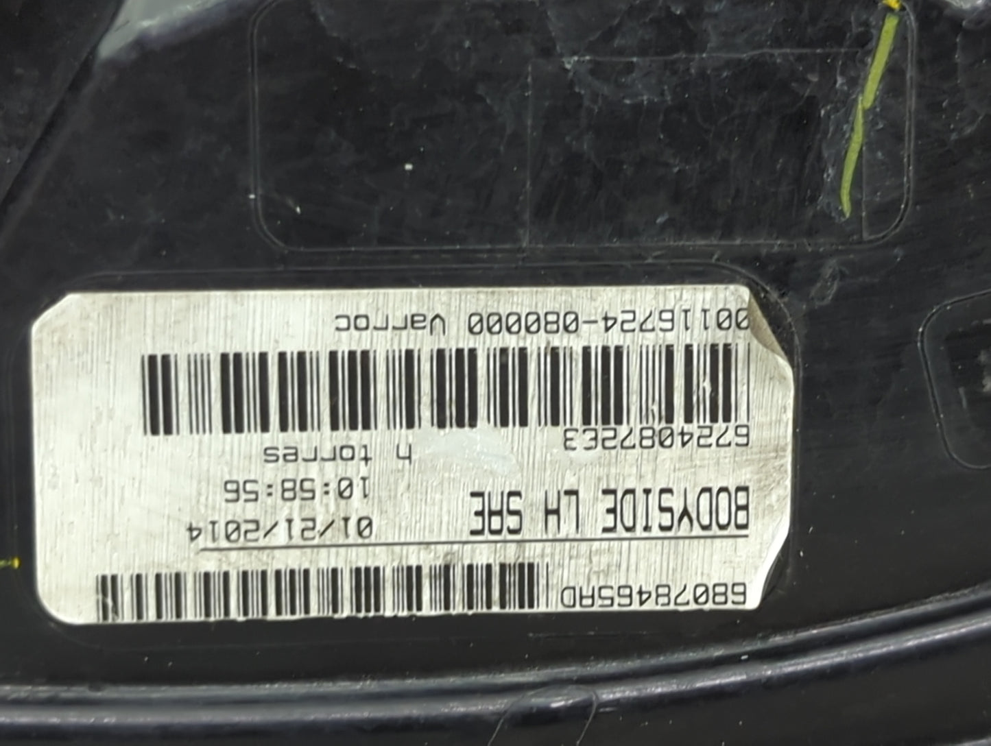2014 Dodge Journey Tail Light Assembly Driver Left OEM P/N:68078465AD Fits OEM Used Auto Parts - Oemusedautoparts1.com