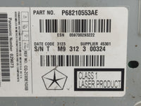 2014 Dodge Journey Radio AM FM Cd Player Receiver Replacement P/N:P68210553AE CQ-ZC03E1GXB Fits OEM Used Auto Parts - Oemuse