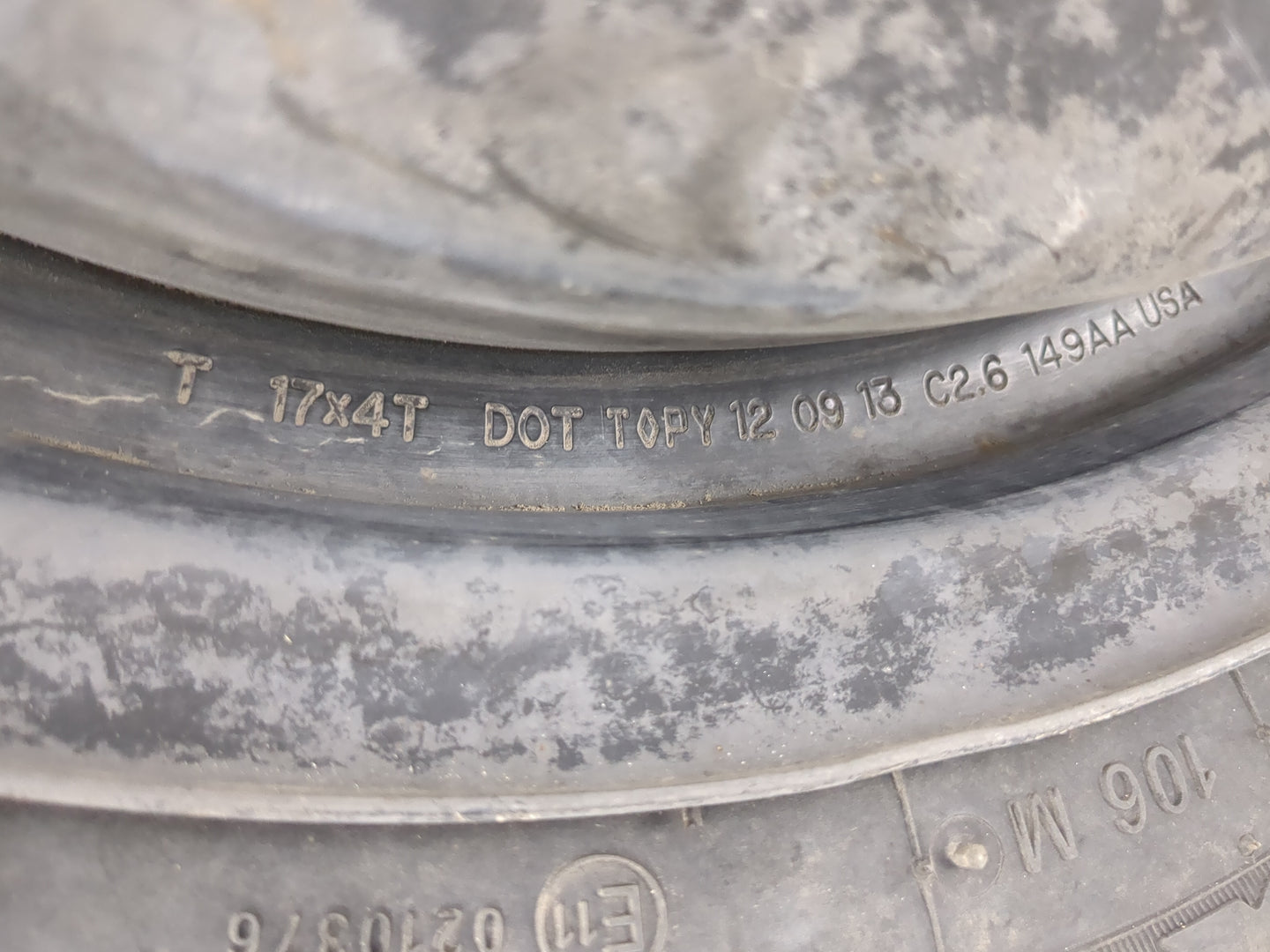2009-2020 Dodge Journey Spare Donut Tire Wheel Rim Oem 1462448 - Oemusedautoparts1.com