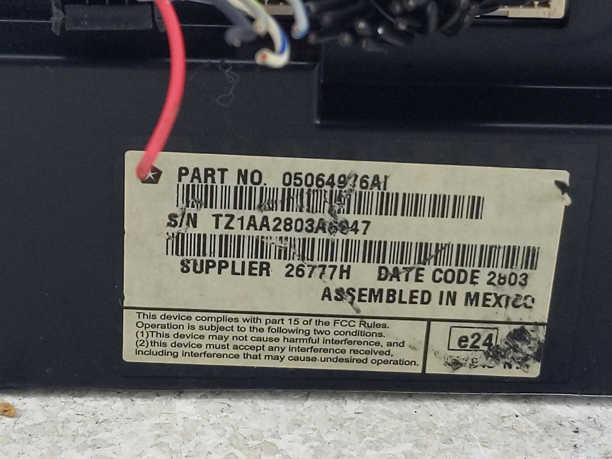 2014 Dodge Journey Climate Control Module Temperature AC/Heater Replacement P/N:05064936AI 05064975AI Fits OEM Used Auto Par
