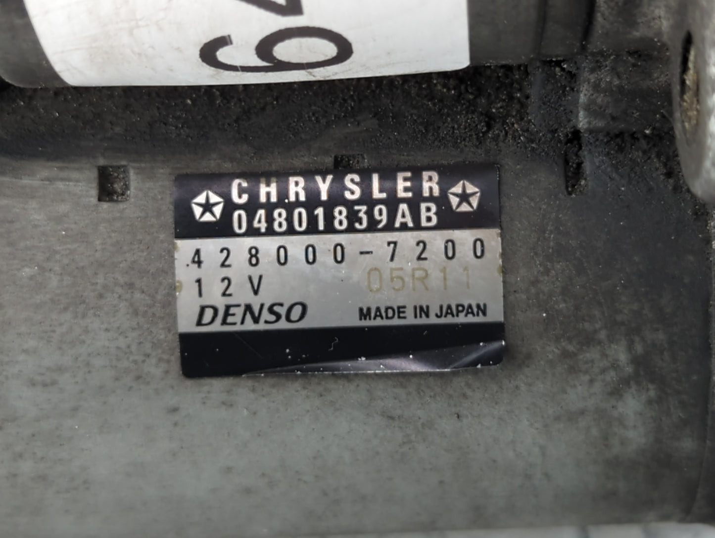 2011-2019 Dodge Journey Car Starter Motor Solenoid OEM P/N:428000-7200 04801839AB Fits OEM Used Auto Parts - Oemusedautopart