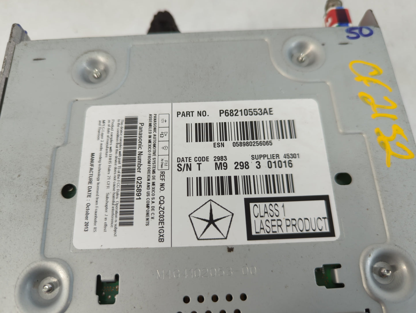 2014-2014 Dodge Journey Am Fm Cd Player Radio Receiver - Oemusedautoparts1.com