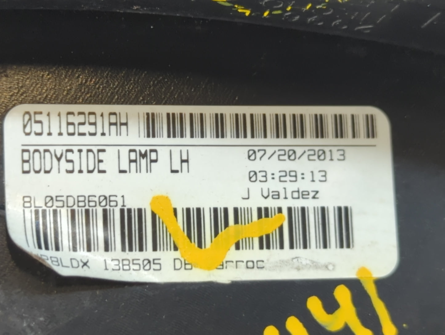 2014 Dodge Journey Tail Light Assembly Driver Left OEM P/N:051162291AH Fits OEM Used Auto Parts - Oemusedautoparts1.com