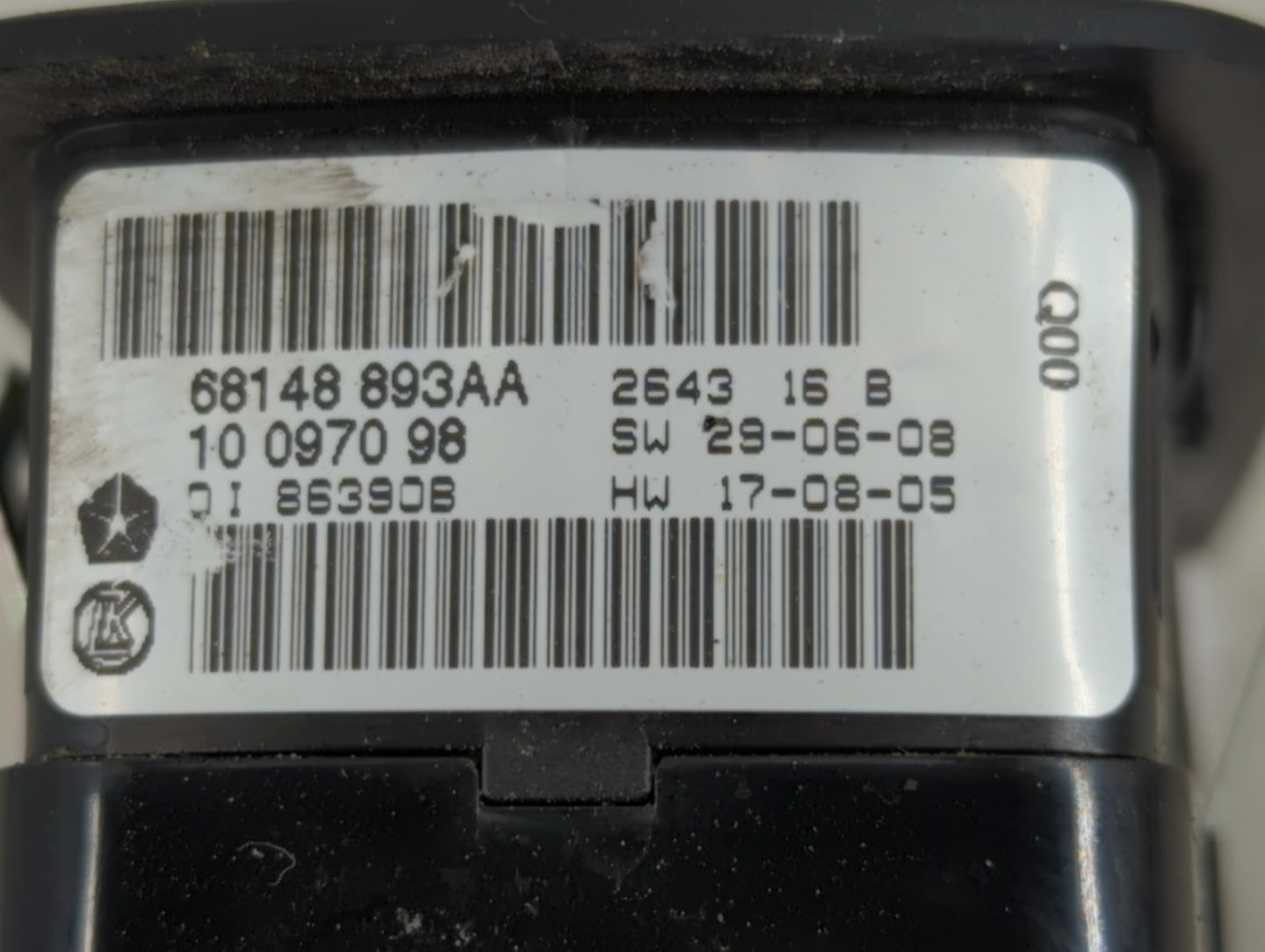 2014 Dodge Ram 1500 Master Power Window Switch Replacement Driver Side Left P/N:68148893AA Fits OEM Used Auto Parts - Oemuse