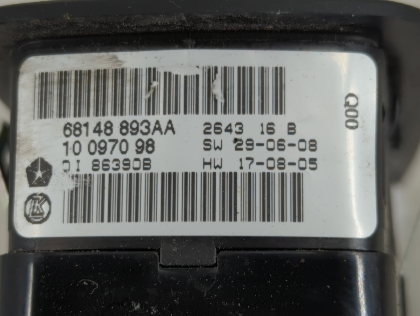 2014 Dodge Ram 1500 Master Power Window Switch Replacement Driver Side Left P/N:68148893AA Fits OEM Used Auto Parts - Oemuse