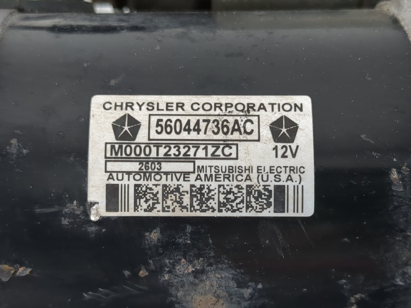 2014 Dodge Ram 1500 Car Starter Motor Solenoid OEM P/N:56044736AC Fits OEM Used Auto Parts - Oemusedautoparts1.com