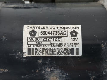 2014 Dodge Ram 1500 Car Starter Motor Solenoid OEM P/N:56044736AC Fits OEM Used Auto Parts