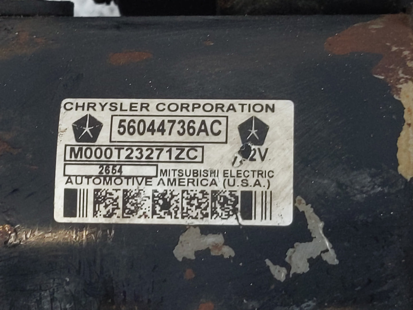 2014 Dodge Ram 1500 Car Starter Motor Solenoid OEM P/N:56044736AC Fits OEM Used Auto Parts - Oemusedautoparts1.com