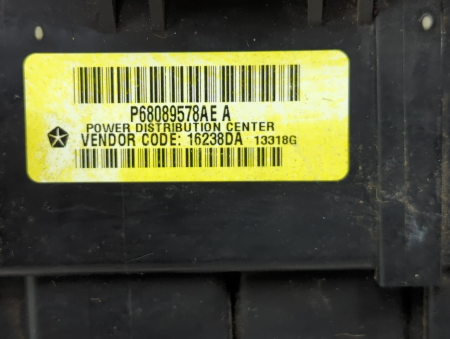 2014 Dodge Ram 1500 Fusebox Fuse Box Panel Relay Module P/N:P68089578AE Fits OEM Used Auto Parts - Oemusedautoparts1.com