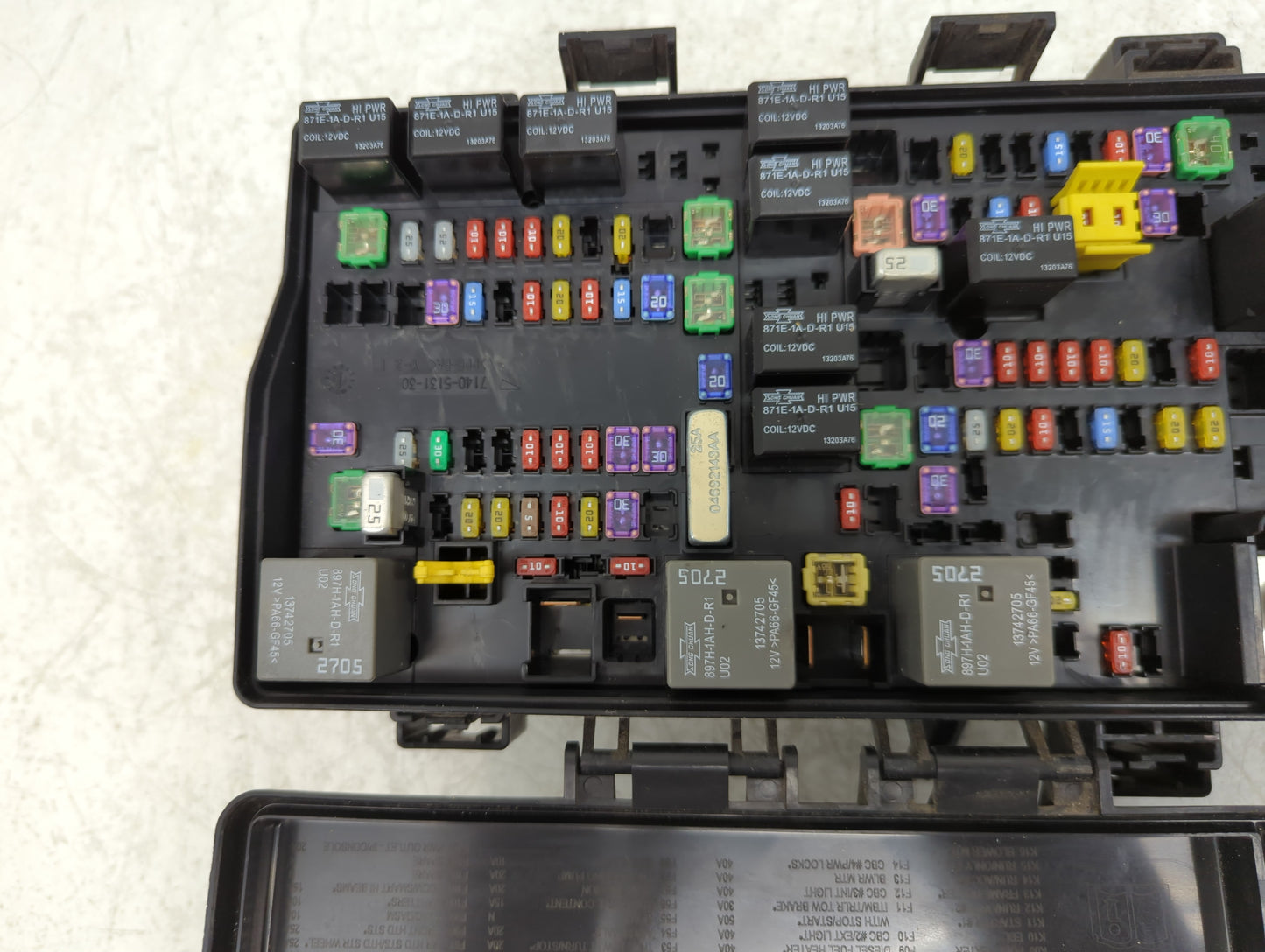 2014 Dodge Ram 1500 Fusebox Fuse Box Panel Relay Module P/N:P68089578AE Fits OEM Used Auto Parts - Oemusedautoparts1.com