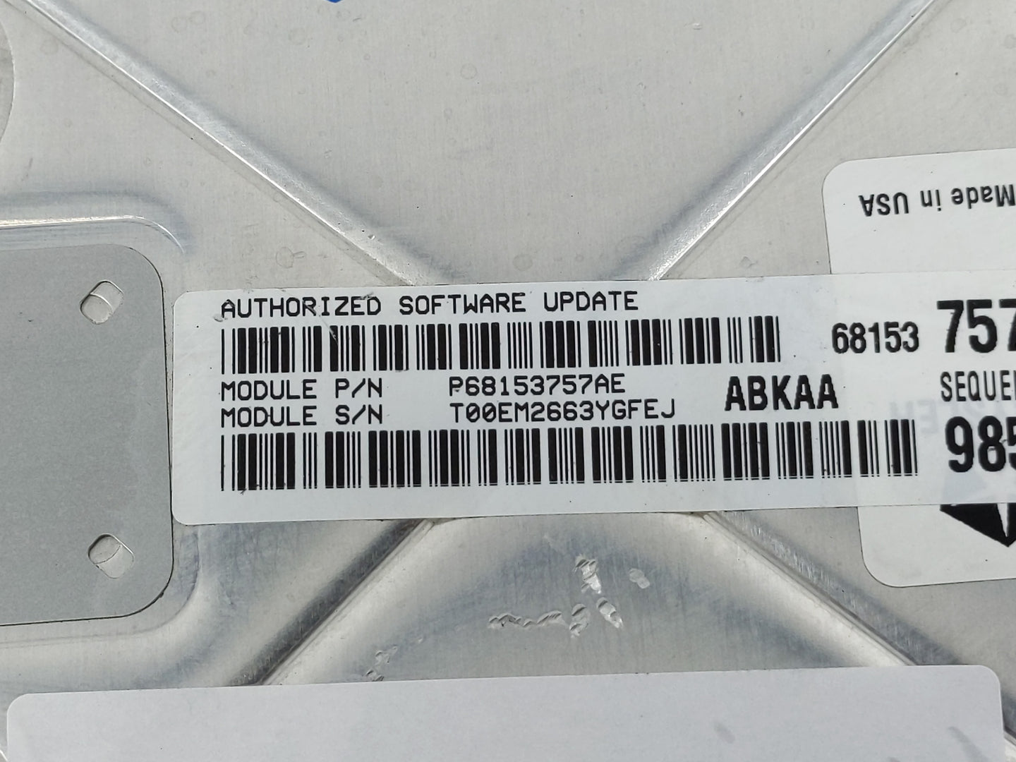 2014 Dodge Ram 1500 PCM Engine Control Computer ECU ECM PCU OEM P/N:P68153757AE P05150790AC Fits OEM Used Auto Parts - Oemus