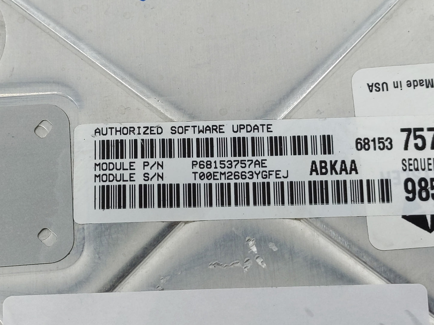 2014 Dodge Ram 1500 PCM Engine Control Computer ECU ECM PCU OEM P/N:P68153757AE P05150790AC Fits OEM Used Auto Parts - Oemus