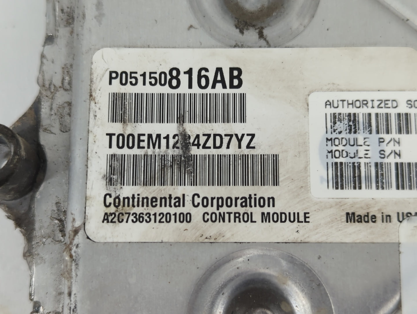 2014 Dodge Ram 1500 PCM Engine Control Computer ECU ECM PCU OEM P/N:68153790AF Fits OEM Used Auto Parts - Oemusedautoparts1.