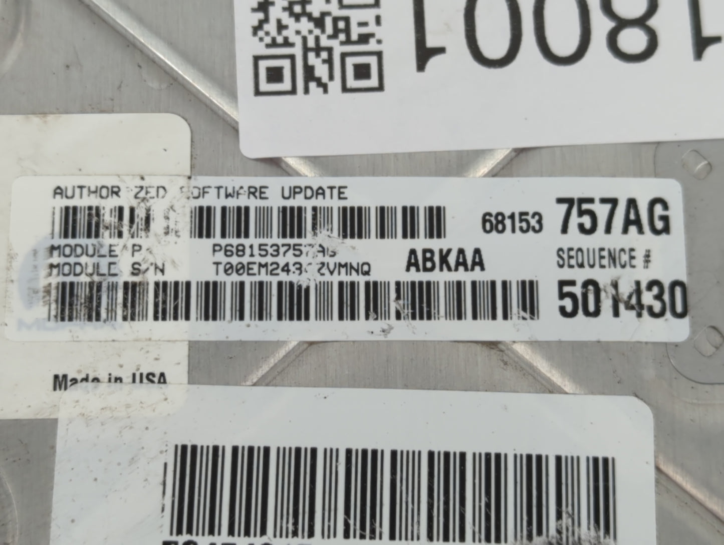 2014 Dodge Ram 1500 PCM Engine Control Computer ECU ECM PCU OEM P/N:P05150790AC Fits OEM Used Auto Parts - Oemusedautoparts1