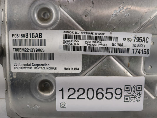 2014 Dodge Ram 1500 PCM Engine Control Computer ECU ECM PCU OEM P/N:68153790AF Fits OEM Used Auto Parts