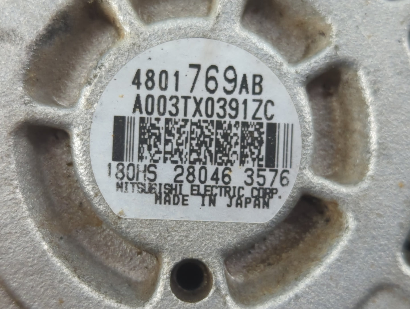 2014 Dodge Ram 1500 Alternator Replacement Generator Charging Assembly Engine OEM P/N:4801769AB Fits OEM Used Auto Parts - O