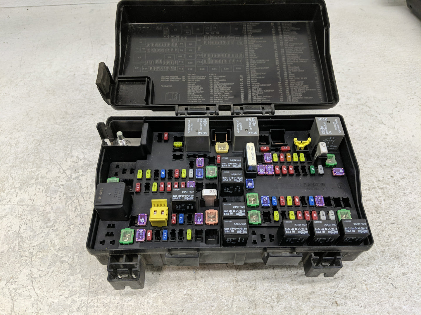 2014 Dodge Ram 1500 Fusebox Fuse Box Panel Relay Module P/N:7140-1980-30 P68089578AG Fits OEM Used Auto Parts - Oemusedautop